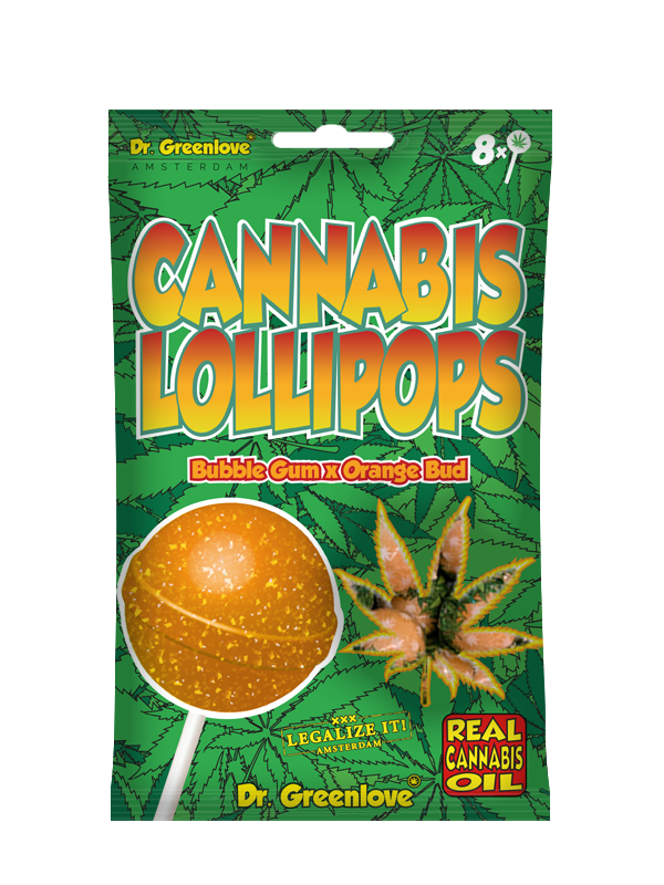 Cannabis Lollipops Bubblegum x Orange Bud 8-pack